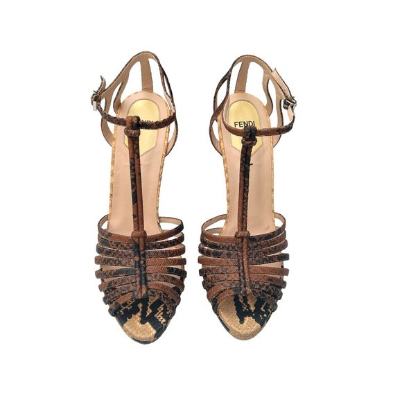 Fendi Python Embossed Heels - Picture 2 of 9